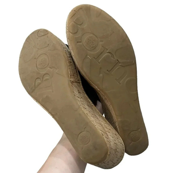 Born Black Araya Wedge Sandal with Buckle 9 - Picture 5 of 10